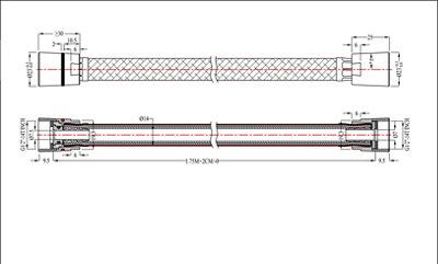 Bruseslange PVC 1,75 m Sort | C10001335