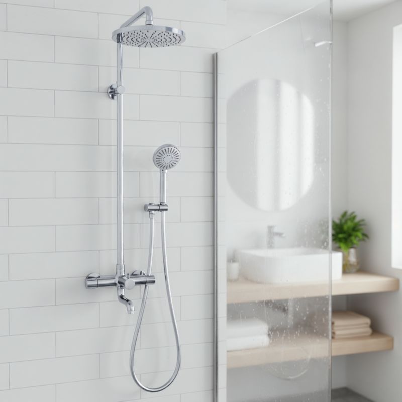 Bruseslange PVC 2 m Sølvgrå Mat 7 mm