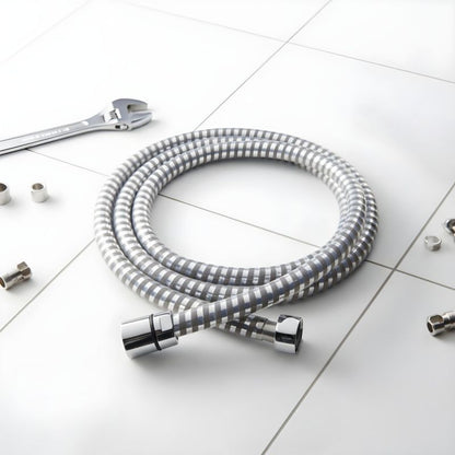 Bruseslange PVC 1,5 m Sølv Blank