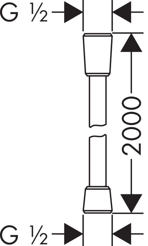 Hansgrohe Isiflex bruseslange 200 cm krom
