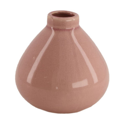 Keramisk vase Direct Home and Garden bauble lyserød 12 cm