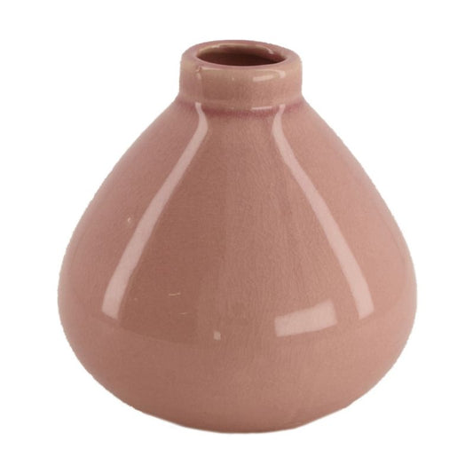 Keramisk vase Direct Home and Garden bauble lyserød 12 cm