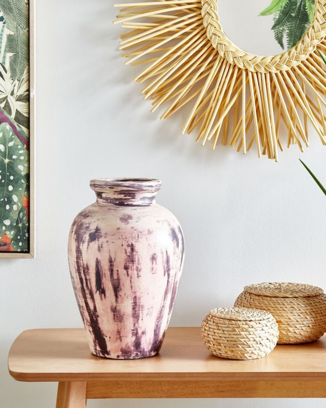 Dekorativ vase Amathus keramik lilla 1 stk.