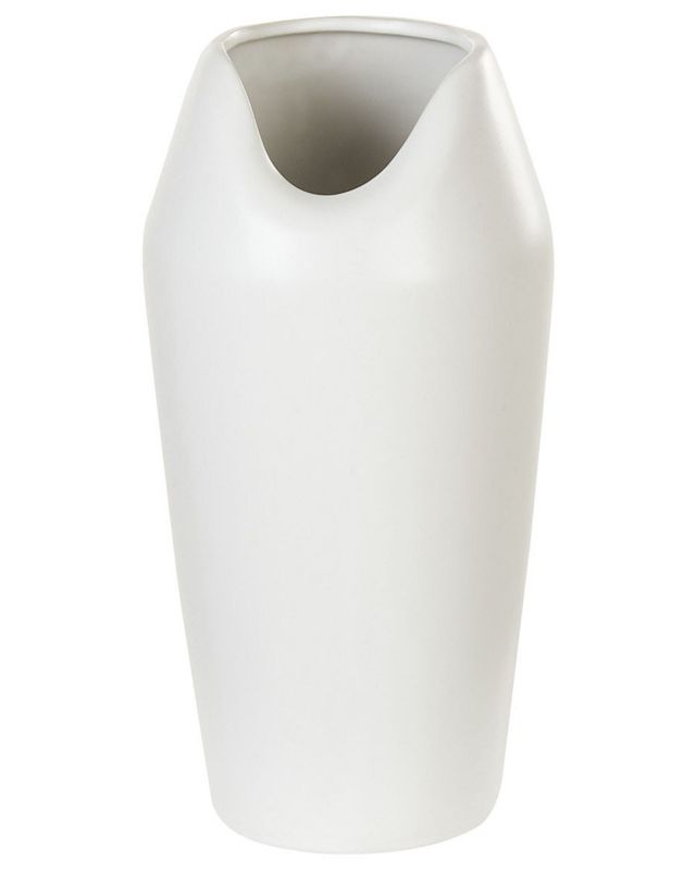 Dekorativ vase Apamea keramik hvid 1 stk.