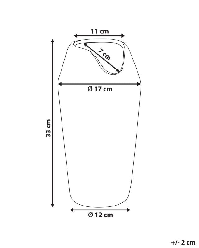 Dekorativ vase Apamea i sort keramik, 1 stk.