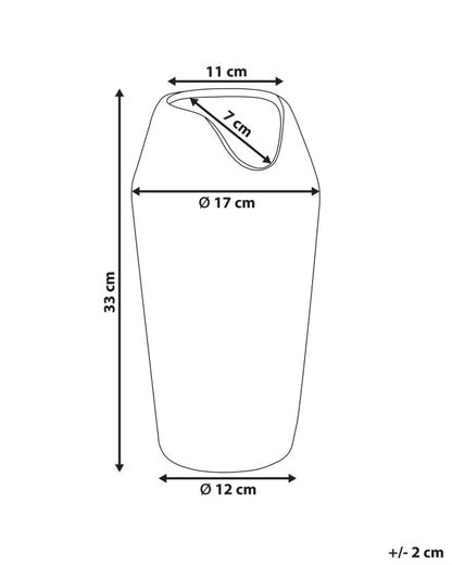 Dekorativ vase Apamea i sort keramik, 1 stk.