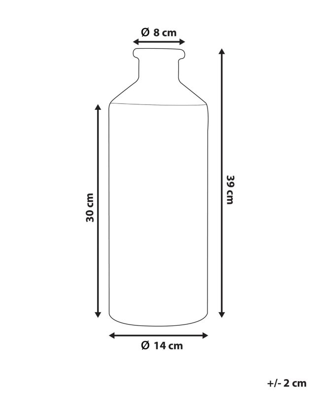Dekorativ vase Arsin keramik sort 1 stk.