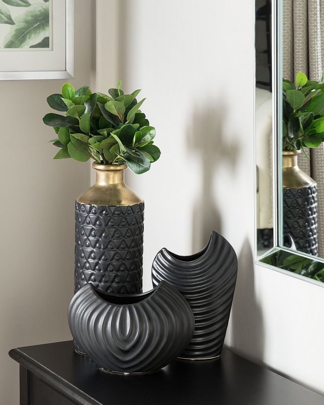 Dekorativ vase Arsin keramik sort 1 stk.