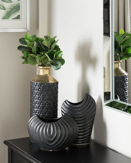 Dekorativ vase Arsin keramik sort 1 stk.