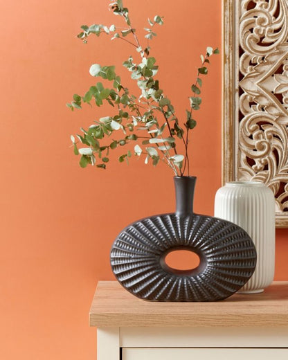 Dekorativ vase Arwad keramik sort 1 stk.