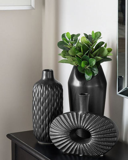 Dekorativ vase Arwad keramik sort 1 stk.