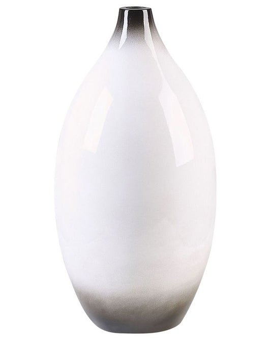 Dekorativ vase Baeza keramik hvid 1 stk.
