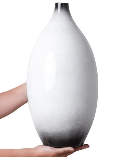 Dekorativ vase Baeza keramik hvid 1 stk.
