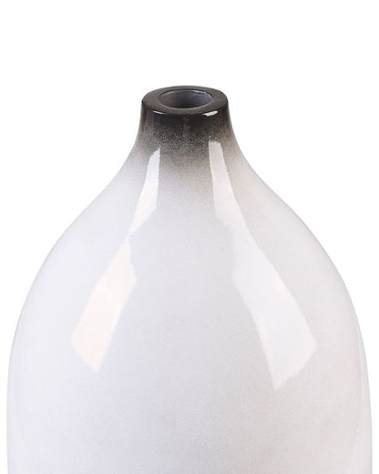 Dekorativ vase Baeza keramik hvid 1 stk.