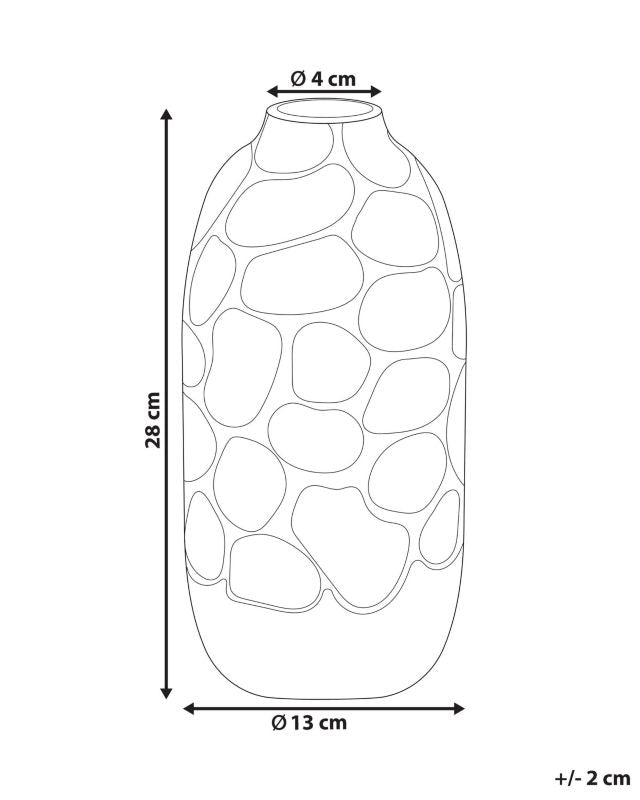 Dekorativ vase Cenabum keramik hvid 1 stk.