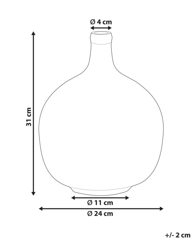 Dekorativ vase Chappathi glas lyserød 1 stk.