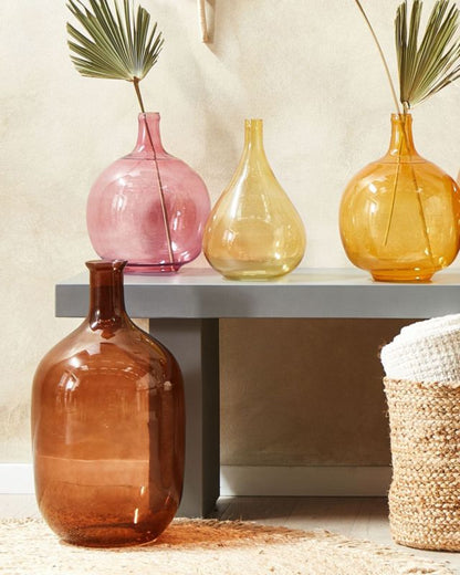 Dekorativ vase Chappathi glas lyserød 1 stk.