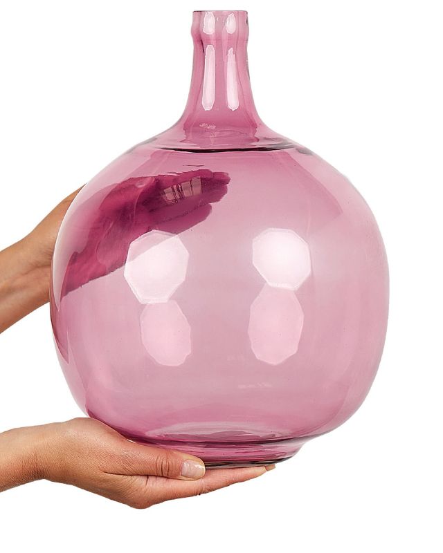 Dekorativ vase Chappathi glas lyserød 1 stk.