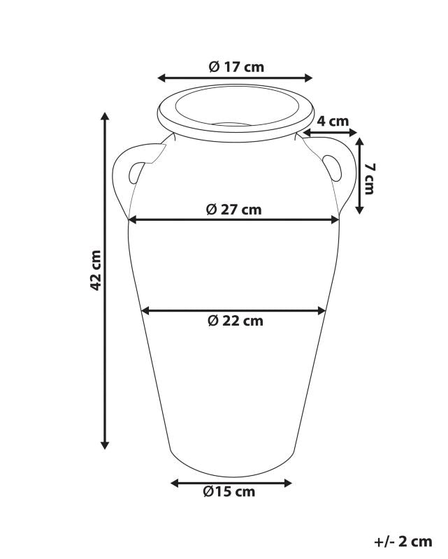 Dekorativ vase Dabong keramik orange 1 stk.