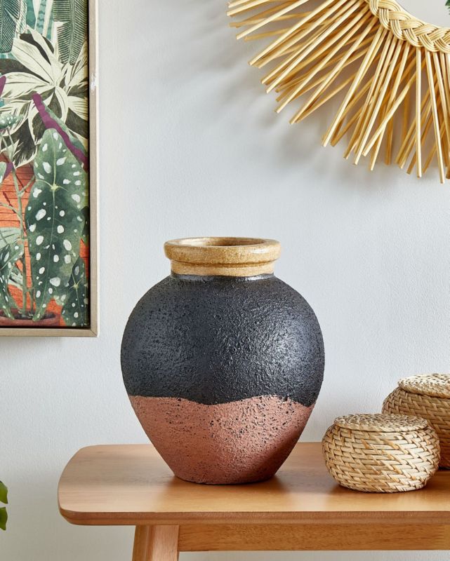 Dekorativ vase Daulis keramik sort 1 stk.
