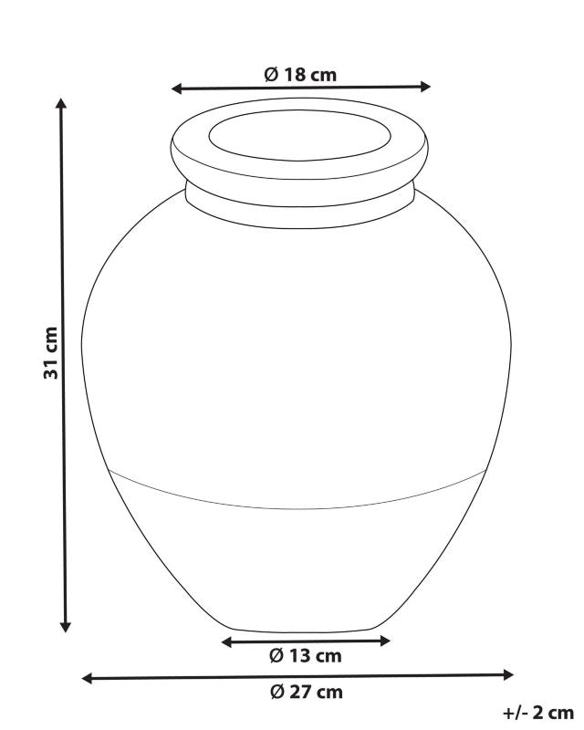 Dekorativ vase Daulis keramik sort 1 stk.
