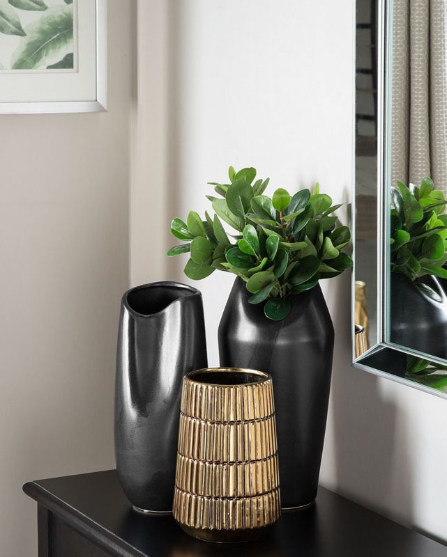 Dekorativ vase Derbe keramik sort 1 stk.