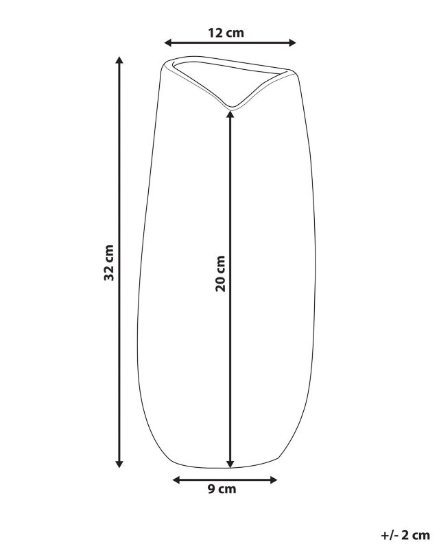 Dekorativ vase Derbe keramik sort 1 stk.