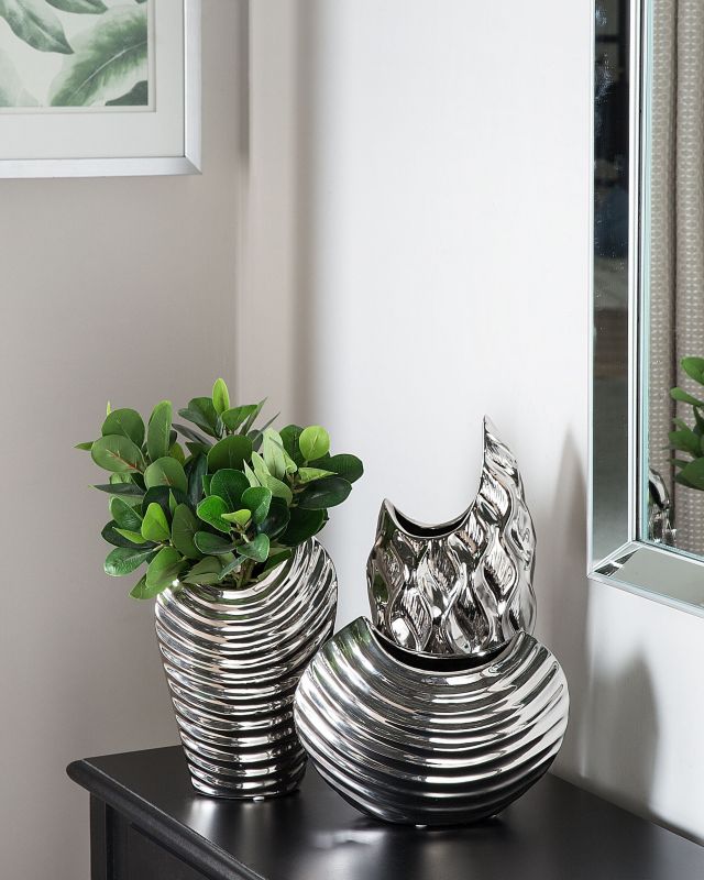 Dekorativ vase Ecetra keramik sølv 1 stk.