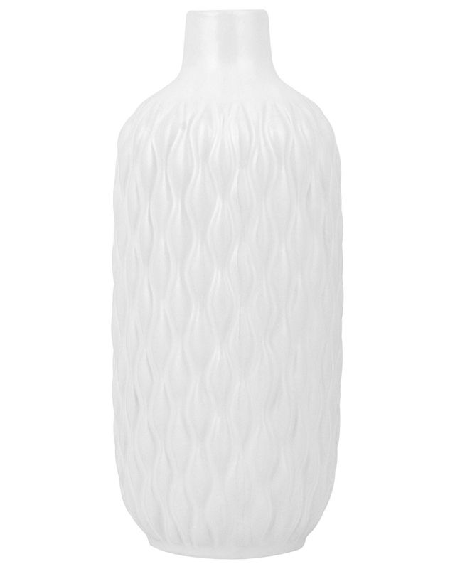 Dekorativ vase Emar keramik hvid 1 stk.