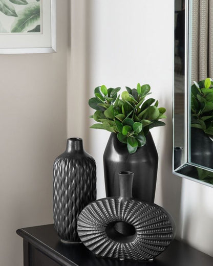 Dekorativ vase Emar keramik sort 1 stk.