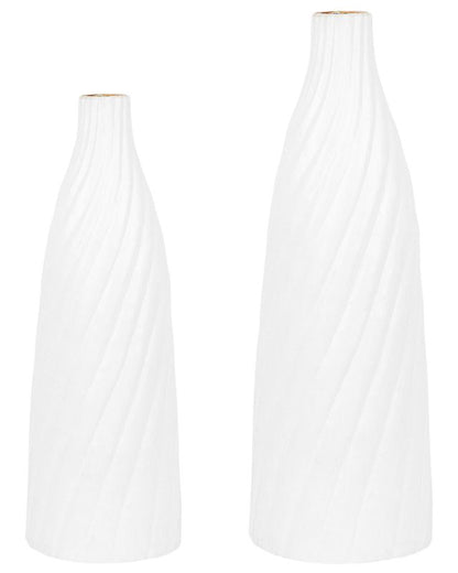 Florentia dekorativ vase i keramik hvid 1 stk.
