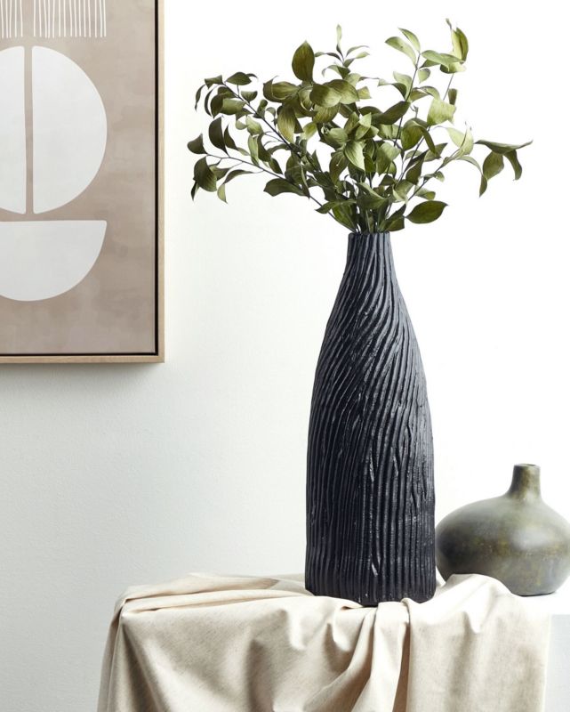 Florentia dekorativ vase i keramik, sort, 1 stk.