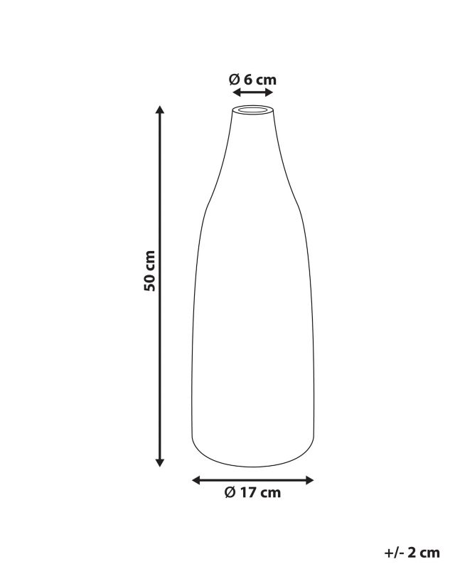 Florentia dekorativ vase i keramik, sort, 1 stk.