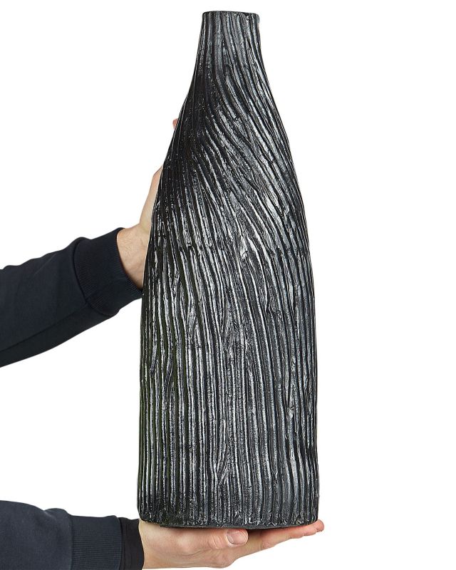 Florentia dekorativ vase i keramik, sort, 1 stk.