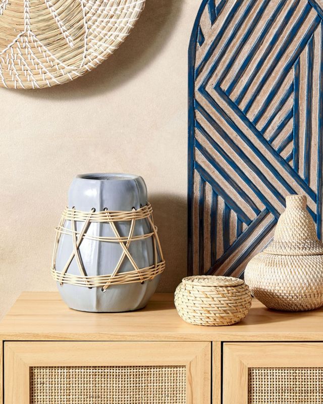 Dekorativ vase Kamering keramik blå 1 stk.