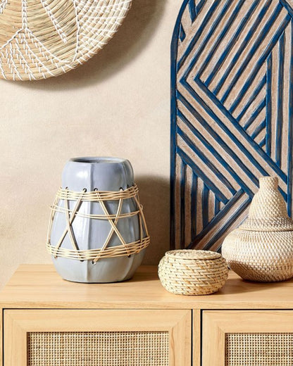 Dekorativ vase Kamering keramik blå 1 stk.