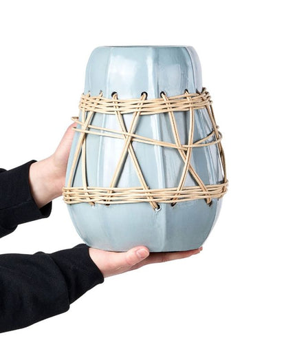 Dekorativ vase Kamering keramik blå 1 stk.