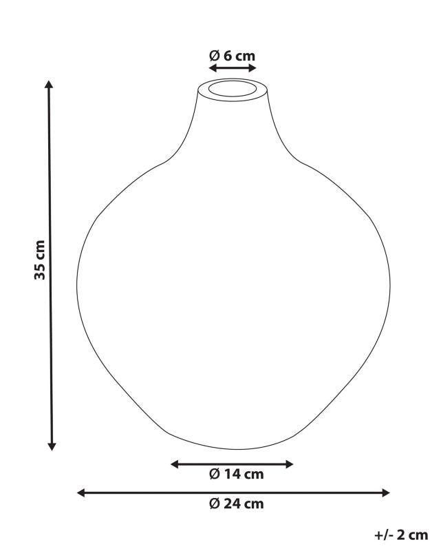 Dekorativ vase Kualu keramik sort 1 stk.