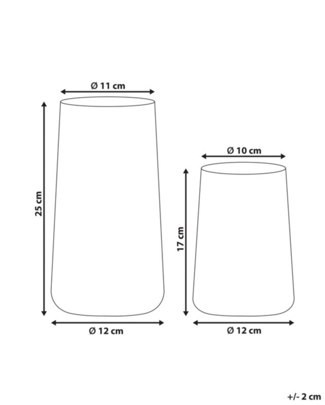 Dekorativ vase Kulche glas 25/17 cm transparent 1 sæt
