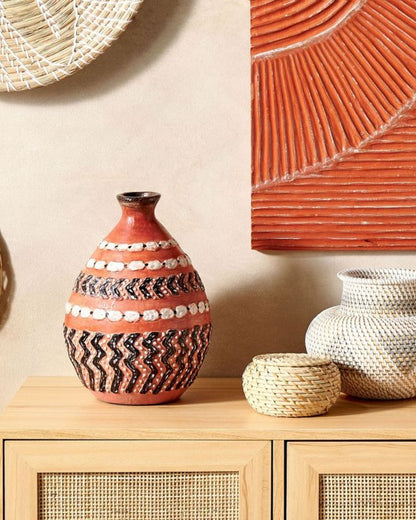Dekorativ vase Kumu keramik brun 1 stk.