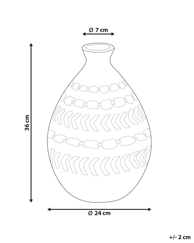 Dekorativ vase Kumu keramik brun 1 stk.