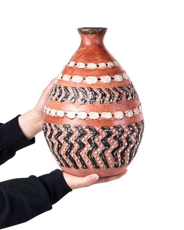 Dekorativ vase Kumu keramik brun 1 stk.