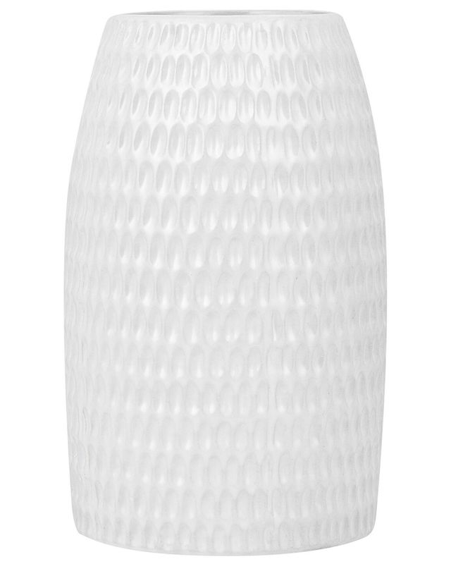 Dekorativ vase Linzi keramik hvid 1 stk.