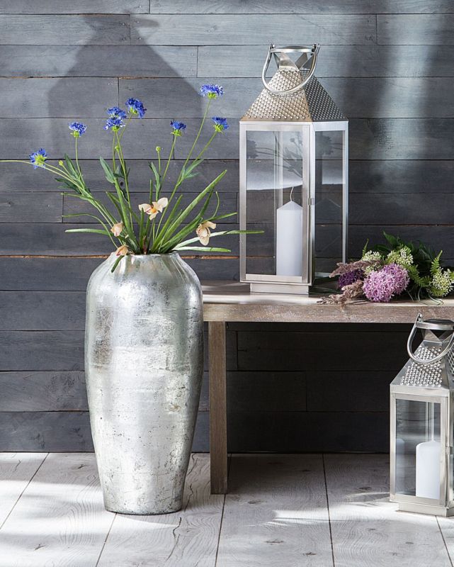 Dekorativ vase Lorca keramik sølv 1 stk.