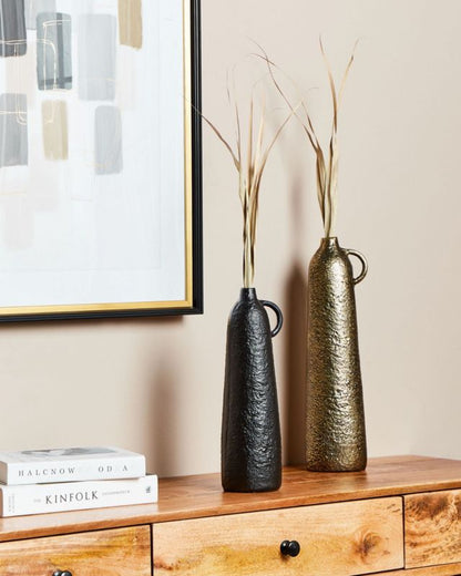 Markha Metal dekorativ vase sort 1 stk.