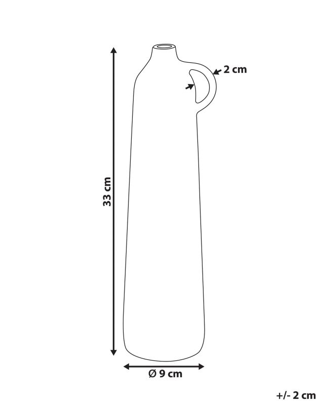 Markha Metal dekorativ vase sort 1 stk.