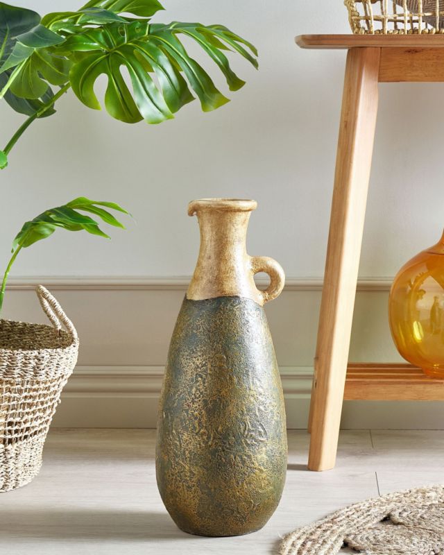 Dekorativ vase Maroneja keramik grøn 1 stk.