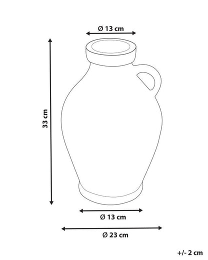 Massalia dekorativ vase i keramik, hvid, 1 stk.