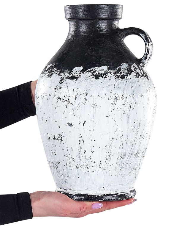 Massalia dekorativ vase i keramik, hvid, 1 stk.