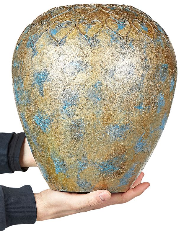 Dekorativ vase Nida Ceramika i guld, 1 stk.
